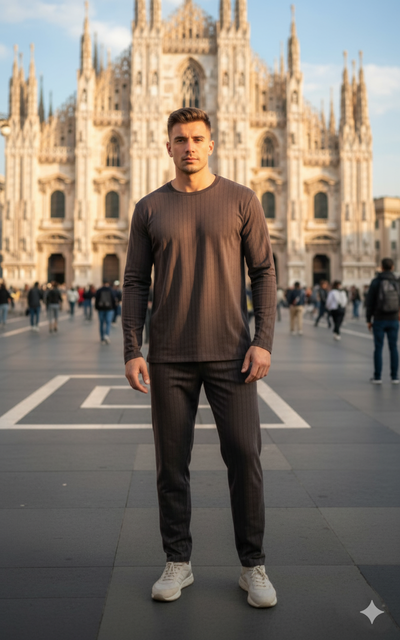 Чоловіча піжама Emporio Armani з коричневого модалу &mdash; преміальний комфорт EM 000613 AF 1500 F6020 фото