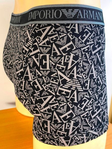 Чоловічі труси Emporio Armani 3-PACK TRUNK MC198 преміум якості різнокольорові AF10779 EM000370 MC198 фото