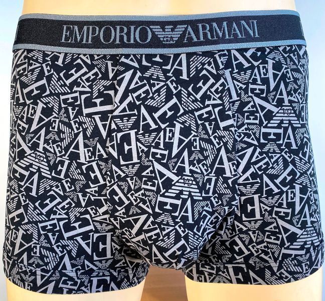 Чоловічі труси Emporio Armani 3-PACK TRUNK MC198 преміум якості різнокольорові AF10779 EM000370 MC198 фото